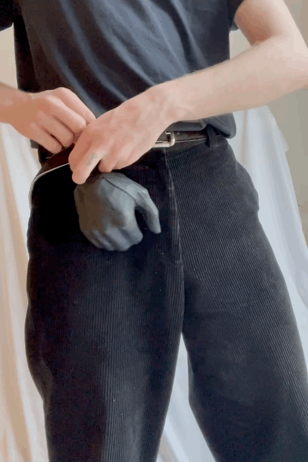 Black Grip Leather Charm