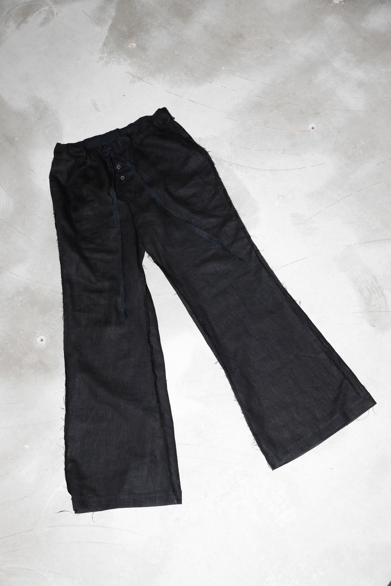 Black Raw 70s Trousers